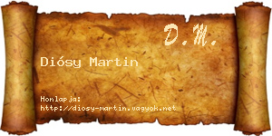 Diósy Martin névjegykártya